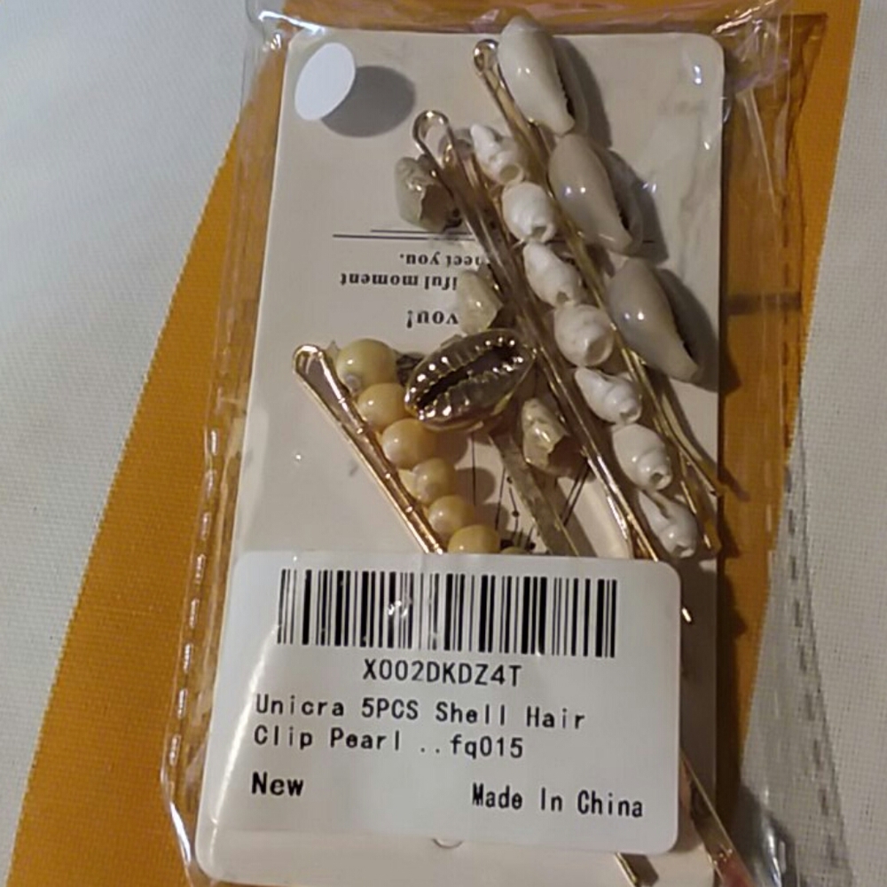 UNICRA 5pcs Shell Hair Clips